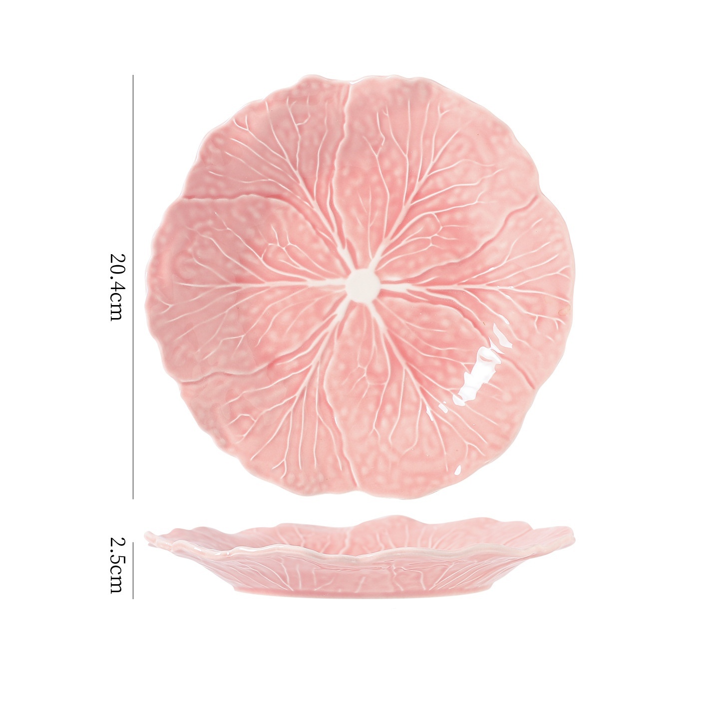 Assiette rose 8''