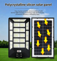 Lampadaire Solaire Intégré 300W/500W/1000W/2000W, Étanche IP65, LED Extérieur, Batterie LiFePO4, Garantie 3 Ans pour Parking