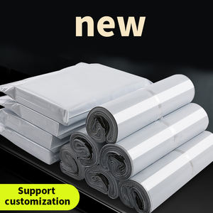 Bolsa sellada de polietileno compostable biodegradable reciclada personalizada para embalaje de zapatos para correo y uso postal Color blanco - Product Image 3