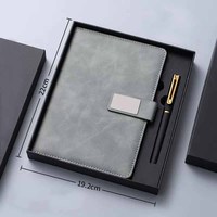 Vente en gros de coffret cadeau de luxe pour carnet A5 avec stylo personnalisable en cuir PU pour Thanksgiving avec boîte cadeau