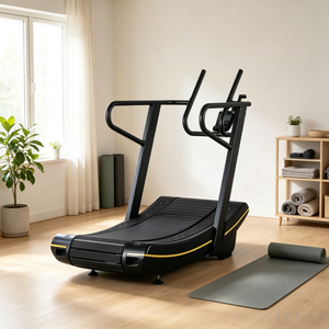 Tapis roulant incurvé non motorisé, 1 à 6 vitesses réglables, bande en aluminium et nylon, machine de course pour la maison, salle de sport, fitness, <span class=keywords><strong>cardio</strong></span> - Product Image 3
