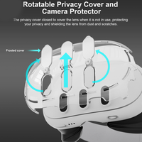 Kit d'accessoires VR 7-en-1 pour Meta Quest 3 : Cache-visage en silicone, protection d'objectif, poignées de pouce, ensemble de protection pour casque