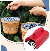 Recogedor de Bayas de Plástico Ligero para Jardín con Mango Ergonómico, Herramienta de Cosecha Rápida de Frutas para Arándanos y Frambuesas