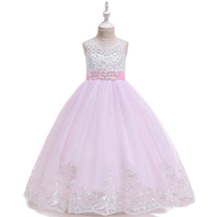 Robes de soirée pour petites filles, vêtements pour enfants de créateurs, très demandées, robes longues pour demoiselles d'honneur LP-231