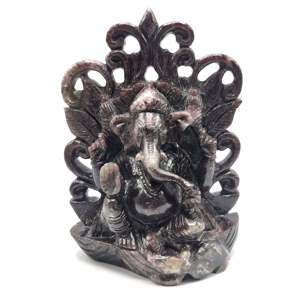Escultura Artesanal de Ganesha en Lepidolita - Ídolo del Dios Ganesha en Cristales y Piedras Preciosas - Reiki/Chakra/Cura - 8 pulgadas y 1.77 kg - Product Image 1