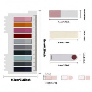 Paquete de 6 pestañas autoadhesivas para índice, regla, pestañas para archivos, banderitas, marcadores de página de colores, etiquetas para lectura, notas, libros, oficina - Product Image 6