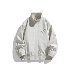 Veste en polaire coupe-vent à capuche pour homme, style rétro américain, personnalisable avec logo ODM, longue et décontractée, pour l'hiver - Product Image 2