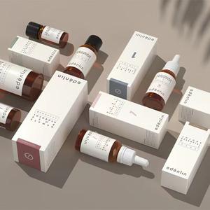 化粧品包装用カスタムリサイクル可能小型白折りたたみカートンボックスエンボス加工クラフトペーパーアートペーパー - Product Image 2