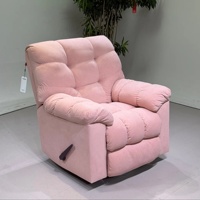 Canapé de salon inclinable en velours épais, fauteuil de détente inclinable manuel