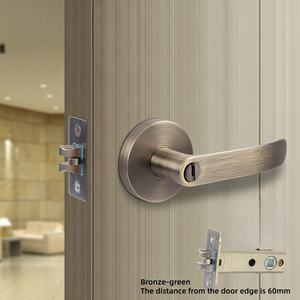 JOYLIFE-Cerradura de puerta de privacidad de cobre café bronce, sin llave, manija de baño, cerradura de paso de celda única para hoteles, 3 años de garantía - Product Image 3