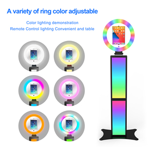 Anneau lumineux LED pour les médias sociaux, photomaton portable sur pied, station pour iPad Air portable de 9,7 à 12,9 pouces - Product Image 6