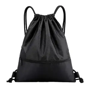 Bolsa impermeável do oem oxford, bolsa com zíper, leve, casual, esportiva, cordão, mochila