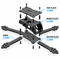 Châssis de drone FPV en fibre de carbone de 3,5 pouces Cinewhoop avec hélices SpeedyBee Bee35 de 153 mm et 90 mm, stack de 24 mm, 138 g