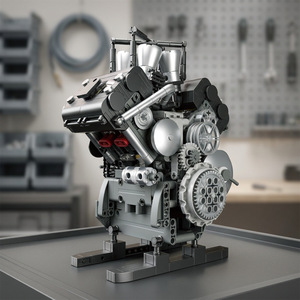 Free Tribe 36306 945PCS Steel Soul Flame V4 Engine Engine Series Building Block Brick Model Technical Educational Toy OEM ODM - Product Image 1