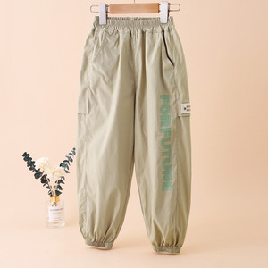 Pantalons de jogging <span class=keywords><strong>parachute</strong></span> pour enfants, printemps-été, unisexe, imprimé graphique, pantalons pour enfants, grands garçons et filles, taille élastique - Product Image 4