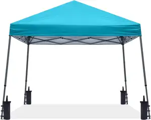 ABCCANOPY Tente d'extérieur pop-up stable, base de 12x12 pieds/dessus de 10x10 pieds, turquoise