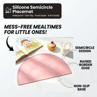 Vente en gros de sets de table ronds en silicone pour bébé personnalisés, logo personnalisé, colorés, de qualité alimentaire, résistants aux taches, vaisselle pour enfants