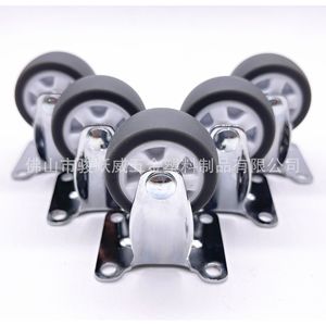 Furniture Caster 38mm Diameter TPR <b>Wheel</b> Rigid With Brake Silent For Cabinet Use - Product Image 4