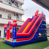 Grand toboggan gonflable Spider-Man pour fête en plein air, toboggan gonflable sec de 7 m