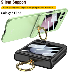 Custodia per telefono cellulare con cerniera magnetica per Samsung z flip <span class=keywords><strong>5</strong></span> con supporto ad anello custodia antiurto - Product Image 3