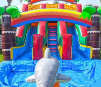 Château gonflable combiné avec toboggan PCV, garantie 3 ans, pour usage commercial (3-16 ans), nouvelle promotion à prix réduit