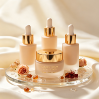 Coffret Cadeau de Soins de la Peau de Luxe Premium Or, Kit Hydratant de Beauté Halal Style Arabe pour le Visage et le Corps, Ensemble Personnalisé de Soins de la Peau Arabes