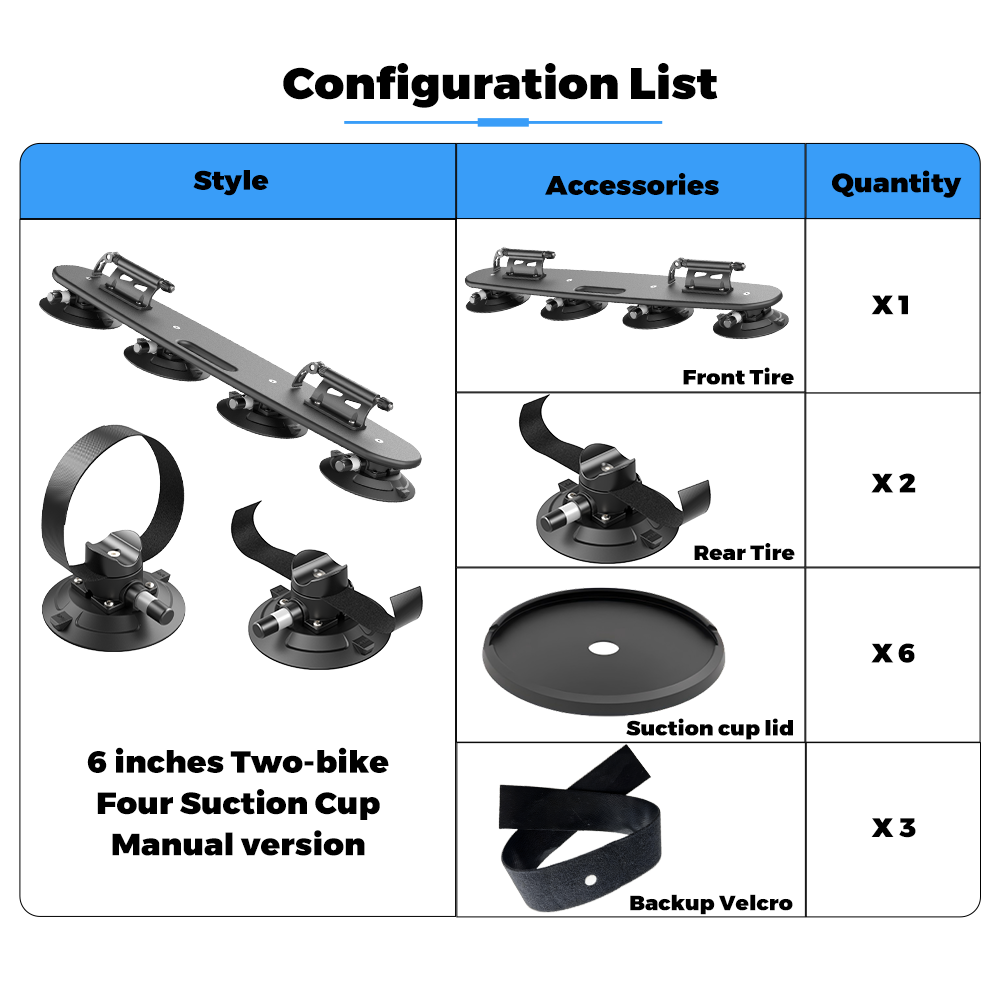 6-Inch Four Suction Cup Manual Series