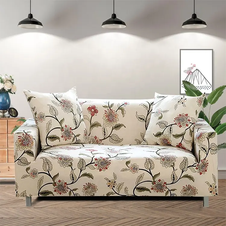 Fodere per divani a 3 posti all'ingrosso Design in tessuto con una federa gratuita, copridivano floreale stampato