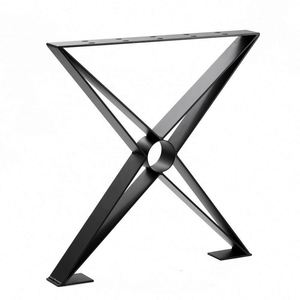 Pieds de meubles en acier inoxydable robustes à monter soi-même pour banc et table basse, noirs, pour usage hospitalier et en cuisine - Product Image 2