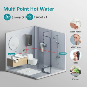 <span class=keywords><strong>Calentador</strong></span> de Agua Eléctrico Instantáneo Sin Tanque de 220V 3.5kW-7kW Inteligente con Wifi para Ducha de Baño - Product Image 3