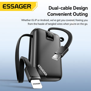 Batterie Externe Portable <span class=keywords><strong>Essager</strong></span> ES-D025 65W 20000Mah avec Charge Rapide pour Ordinateur Portable, Câbles Intégrés et Affichage LED - Product Image 3