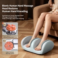 Masseur de mollets à prix d'usine, enveloppant, avec compresse chaude, pétrissage, télécommande sans fil, électrique, en PU, pour jambes
