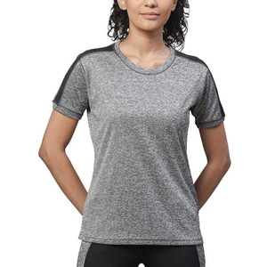 T-shirts pour femmes de taille standard, couleur unique, coupe ajustée, best-sellers, vente chaude, service OEM, manches courtes, t-shirts de sport - Product Image 1