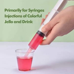 Jeringas de Plástico PP de 1.5 oz, Transparentes, de Pared Simple, Reutilizables, con Impresión UV, para Shots de Gelatina, Ideales para Fiestas - Product Image 4