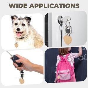 AU Pet Farm Lotes de llaveros de madera en blanco, etiquetas pulidas, anillas de conexión, para grabado láser, ecológicos, personalizables, para aprendizaje práctico infantil - Product Image 6