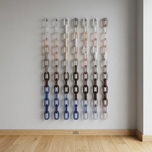 Escultura de Pared Moderna de Alta Calidad con Cadena de Eslabones de Resina, Patrón Abstracto y Geométrico, Lavable, Decoración Artística para el Hogar y la Oficina - Product Image 2