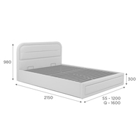 Lit scandinave moderne de luxe en contreplaqué de pin de conception simple avec rangement léger pour lit double simple pour la maison, l'hôtel et la chambre à coucher