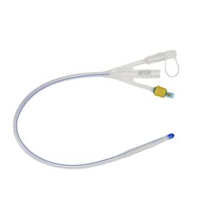 Medis sekali pakai 2 cara semua silikon dilapisi lateks Foley kateter medis ukuran yang berbeda dua arah balon silikon murni - Product Image 4