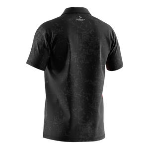 Camisa de bolos de manga corta con estampado de entrenamiento OEM botones camisas casuales para hombres - Product Image 4