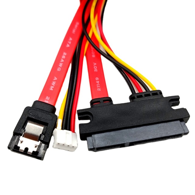 Computer Power PH2.0 Small 4PIN+SATA Integrated Hard Disk Drive Data Cable with PVC Jacket and Copper Core