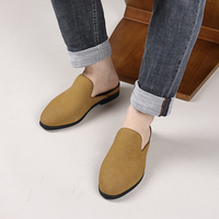 Mules et mocassins sans talon en cuir microfibre velours pour hommes – Confortables, décontractés, respirants, toutes saisons, grandes tailles, vente en gros usine