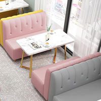 Muebles para Restaurante de Comida Rápida, Pizza, España, Tapicería para Cafetería, Banqueta, Mesa y Banco para Restaurante, Asientos de Sofá