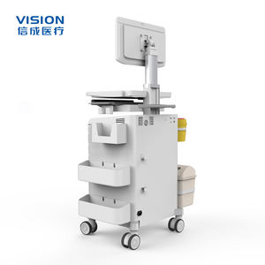 आधुनिक औद्योगिक डिजाइन अस्पताल कार्ट मूक पहियों मेडिकल कंप्यूटिंग ट्रॉली के साथ मॉनिटर माउंट एल्यूमीनियम एब्स धातु - Product Image 5