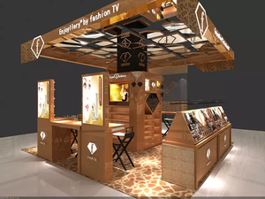 خشب متين كشك للتسوق للطعام ، مقهى كشك بار الأثاث في الهواء الطلق أو داخلي مول مقهى كشك - Product Image 5