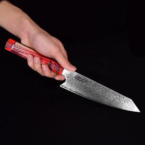 Cuchillo de cocina Kiritsuke de Damasco hecho a mano japonés de <span class=keywords><strong>8</strong></span> pulgadas VG10, cuchillo de Chef de Damasco con mango octogonal - Product Image 3