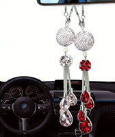 Nouveaux cadeaux de décoration intérieure pour femmes, gadgets automobiles, pendentif de rétroviseur en strass et cristal, accessoires de voiture suspendus