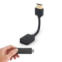 Adaptador Giratorio de Extensión HDMI Macho a Hembra 4K, Niquelado, para Google Chrome Cast, Roku Stick, Laptop, HDTV y Más