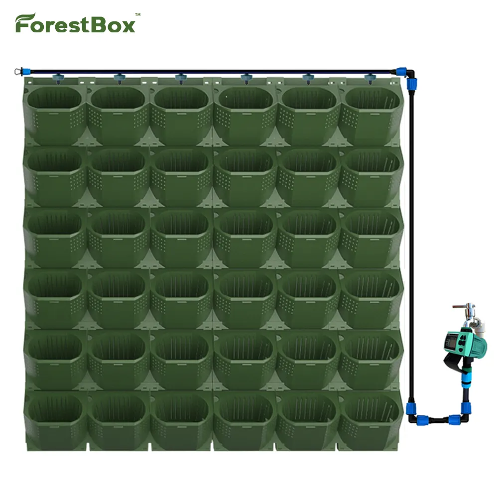 Sistema de maceta colgante de pared para interior y exterior, riego automático, plantación de plástico, maceta vertical para jardín, macetas