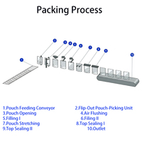 Machine de remplissage automatique haute précision pour sachets Doypack en plastique/papier avec fermeture éclair, pour 100g de protéines, café, cosmétiques, poudre de matcha