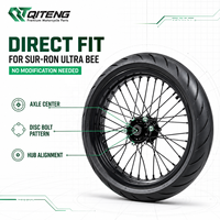 Kit de roues Sur-Ron Ultra Bee Supermoto 17 pouces, ensemble complet avec moyeu CNC, rayons équilibrés, pneu route, boulons et guide d'installation – Nouveau modèle 1